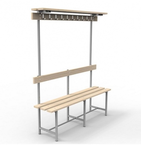 Скамья СВТ-8 с крючками полкой 