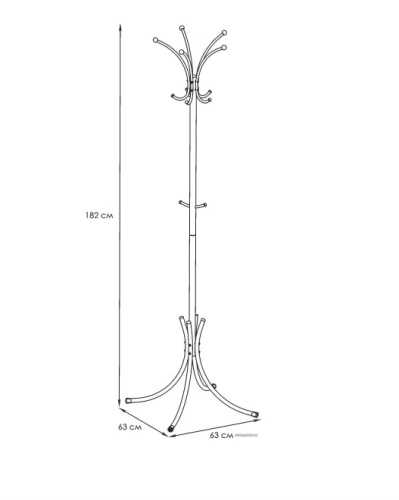 Вешалка для одежды ЗМИ Корона ВНП 366 белый