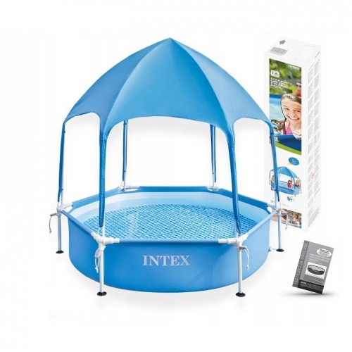 Бассейн Intex Metal Frame с навесом 183x38см (28209NP)