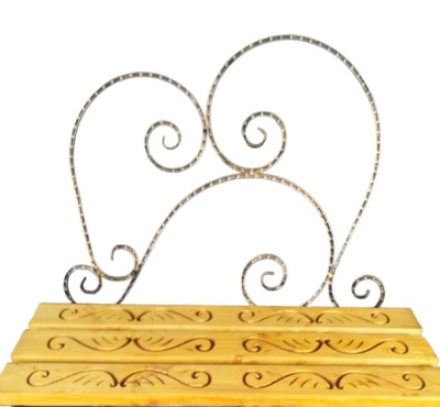 Скамейка завиток со спинкой С76 Саниджи