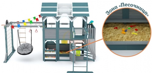 Детский игровой комплекс для дачи Савушка PlayHouse-3