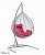 Подвесное кресло Скай 01 графитовый подушка красный