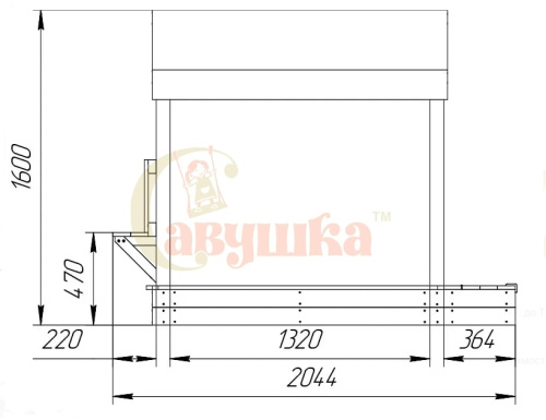 Игровой комплекс для дачи Песочный дворик Савушка-2