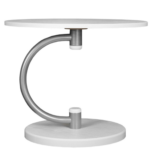 Стол журнальный Дуэт 13 металлик белый 