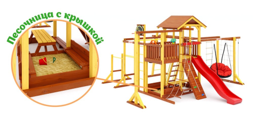 Детская спортивная площадка для дачи Савушка Семейная COMFORT