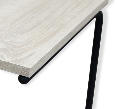 Стол журнальный Sheffilton SHT-CT9 дуб беленый черный муар 