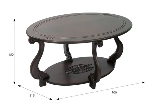 Стол журнальный Овация М Темно-коричневый 