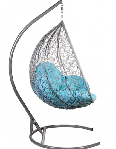 Кресло подвесное BiGarden Gemini Gray голубая подушка 