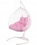 Кресло подвесное BiGarden Gemini White двойной розовая подушка 