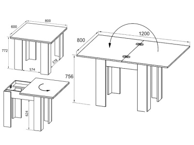Стол раскладной Сокол СО-1 