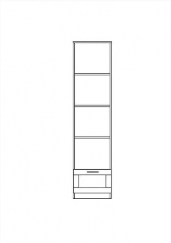 Стеллаж Mio Tesoro Сириус 1 ящик 39x190 2.02.07.130.5 (дуб венге) 