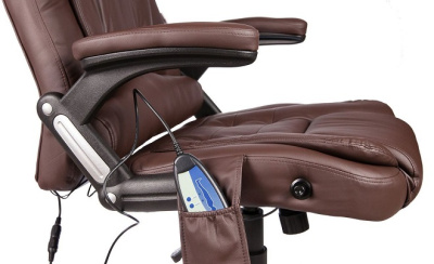 Вибромассажное кресло Calviano Veroni 53 коричневое с массажем 