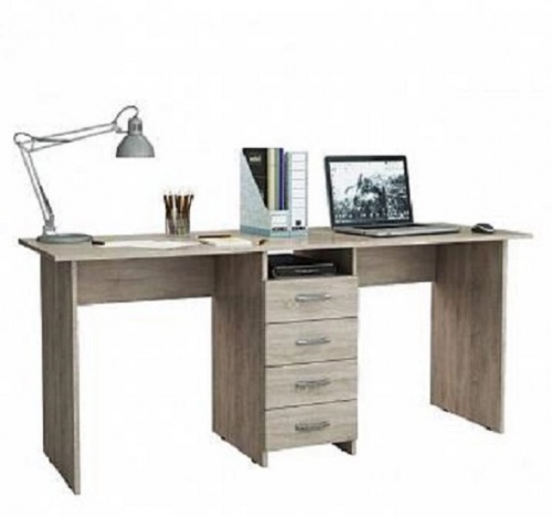 Стол для двоих Тандем-2 (0120) дуб сонома/белый 