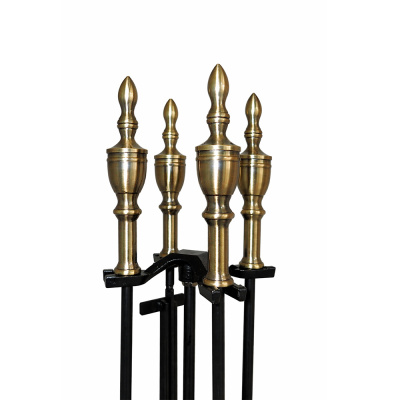 Набор каминный EVEREST K81-АВ античная латунь черный