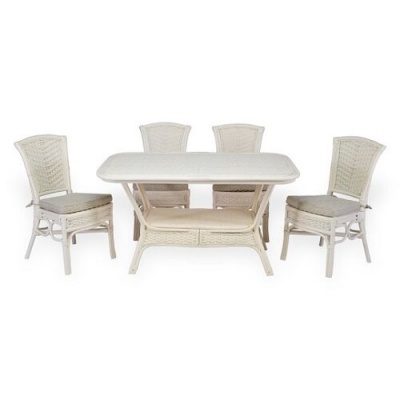 ALEXA стол обеденный овальный белый 