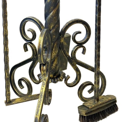 Каминный набор Башня золото