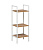 Стеллаж Leset Стилвуд 13 узкий 3 полки белый дуб крафт золотой