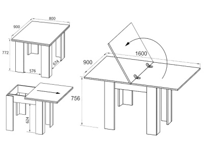 Стол обеденный Сокол СО-2 белый 