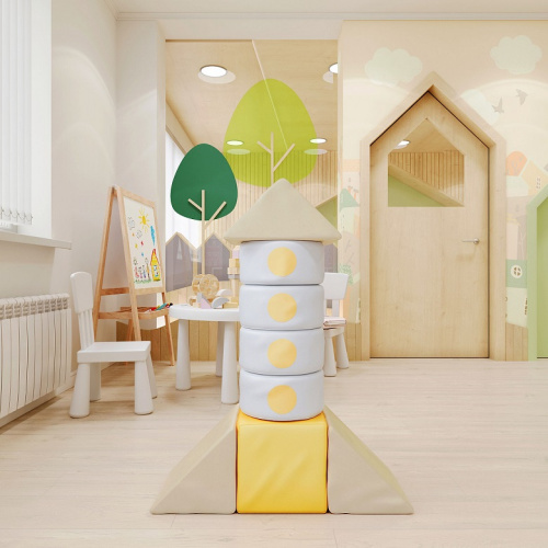 Мягкий игровой комплекс Ракета Romana ДМФ-МК-08.71.00 серо-бежевый