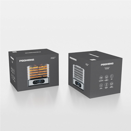 Сушилка для овощей и фруктов Redmond FD1106 черный сталь