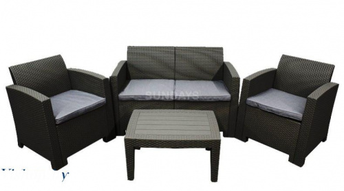 Комплект мебели Sundays SF2-4P (черный/серый)