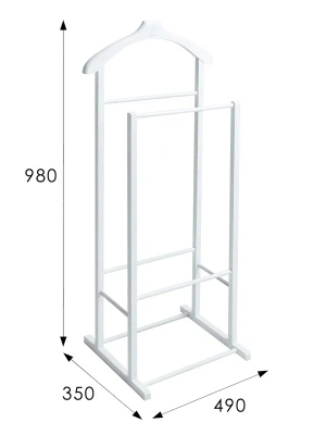 Вешалка костюмная В 27Н белый 