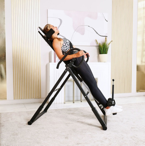 Инверсионный стол складной DFC STYLE чёрный U-образный фиксатор