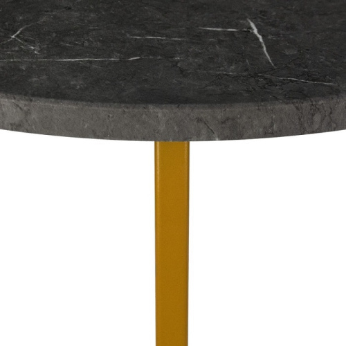 Стол журнальный МеталлАрт М001 черный мрамор золото 