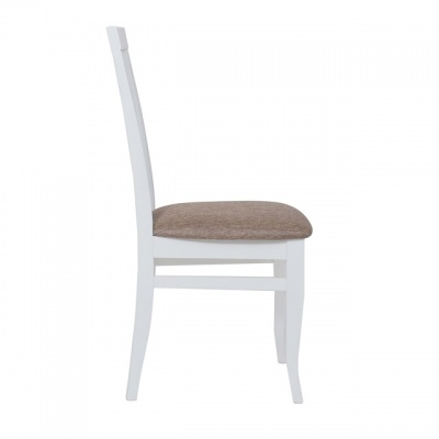 Стул МДК-99 Эмаль белая Ролан коричневый 