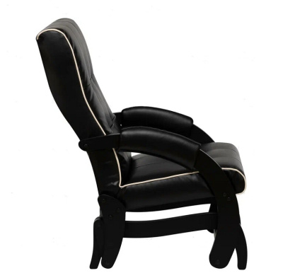 Кресло-маятник Leset Хилл венге Marvel Black кант Cream