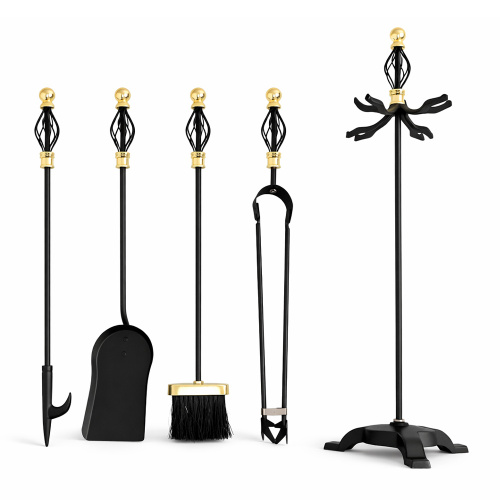 Набор каминный EVEREST K23-PB латунь черный