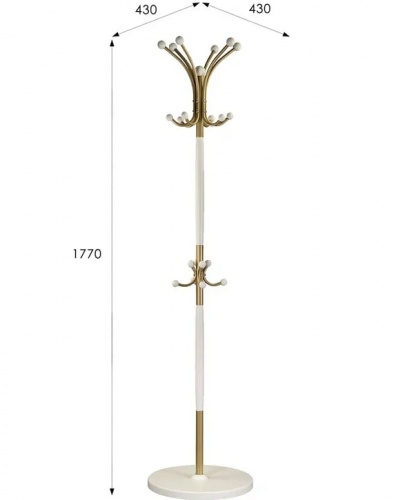 Вешалка напольная Д 1 золото слоновая кость 