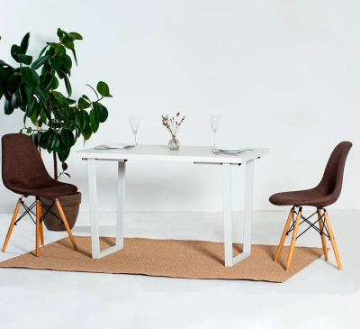 Стол Уэльс 120х70 белый металл белый 