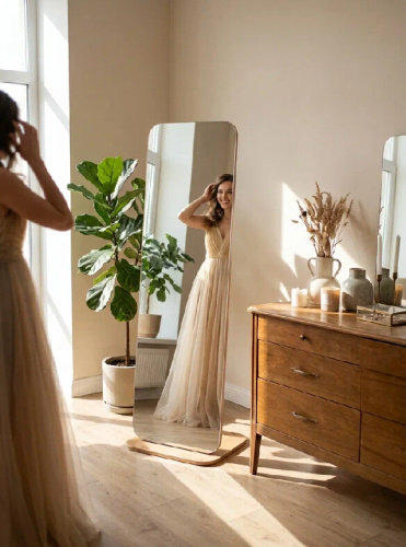 Зеркало напольное Стелла 4 дуб крафт золотой 