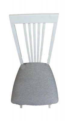 Стул МДК-99 Эмаль белая Ролан серый 