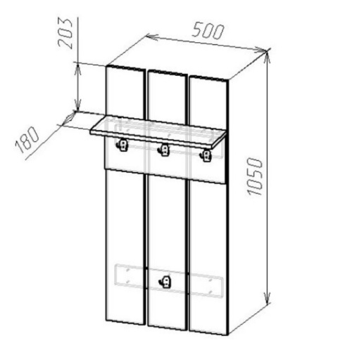 Вешалка ТАЙМ-2 бетон антрацит 