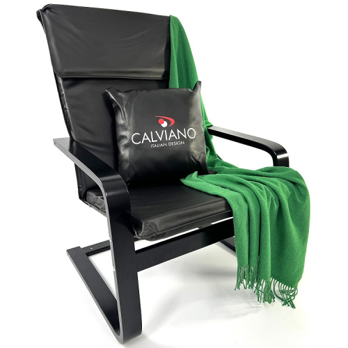 Кресло-качалка Calviano Soft 1 чёрное PU