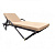 Шезлонг Relax 7019П серо-коричневый с бежевой подушкой