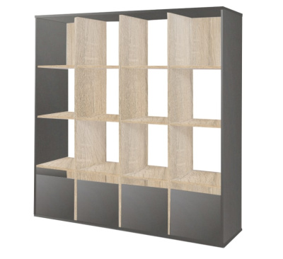 Стеллаж Куб-6 антрацит дуб сонома 