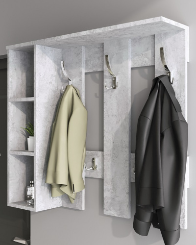 Вешалка настенная Артём-Мебель СН-100.43 бетон спаркс лайт 