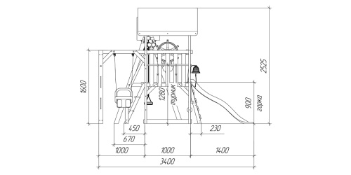 Детская площадка для дачи Савушка TooSun 12 салатовый
