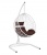 Подвесное кресло Скай 02 белый подушка коричневый 