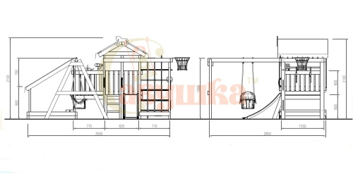Детская спортивная площадка для дачи Савушка Baby Play 12 (Priority)