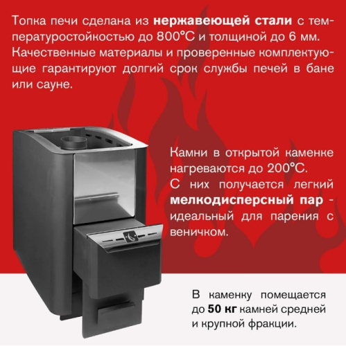 Печь для бани Термофор 26 антрацит