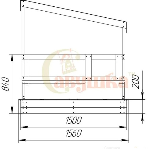 Игровой комплекс для дачи Песочный дворик Савушка-3
