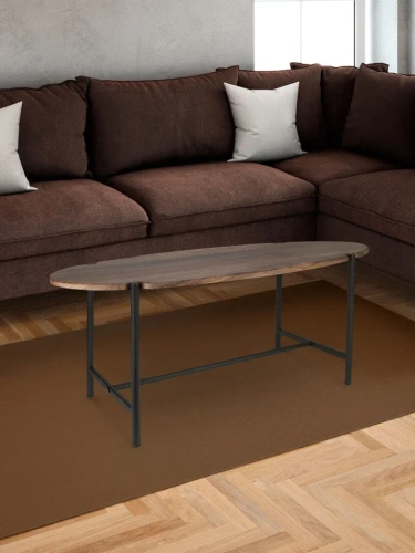 Стол журнальный МеталлАрт М025 коричневый дуб 