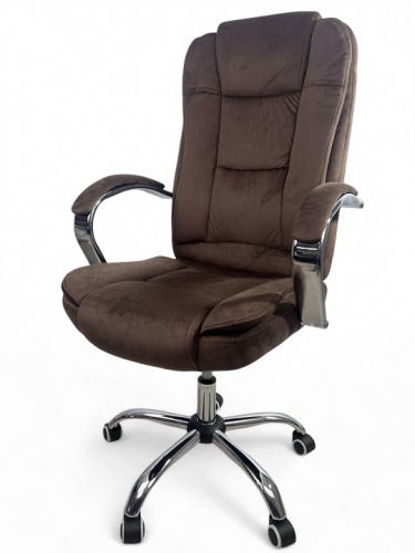 Кресло с регулировкой высоты Calviano Bravo коричневый велюр 