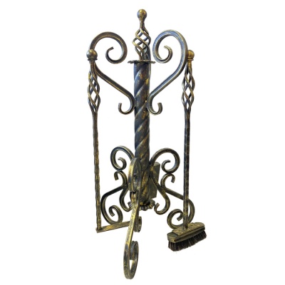 Каминный набор Башня золото