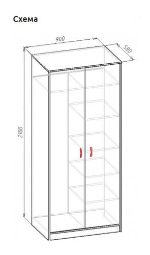 Шкаф МЭДИСОН-М дуб монте-карло 