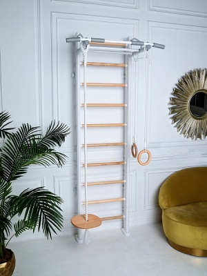 Детский спортивный комплекс Perfetto sport Scala in legno bianco-naturale PS-112
